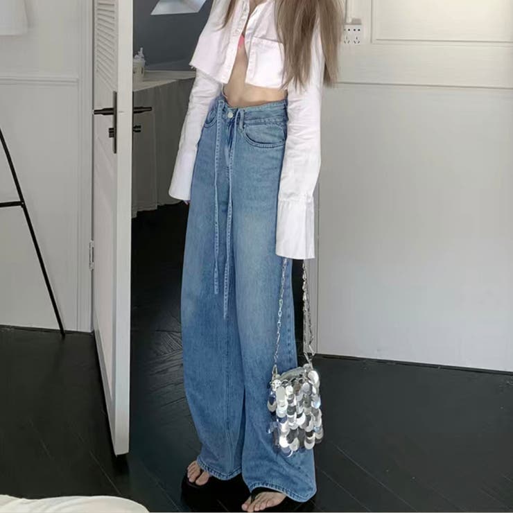 ウォッシュドデニムパンツ レディース韓国 | SUNSHINE CLOSET | 詳細画像5 