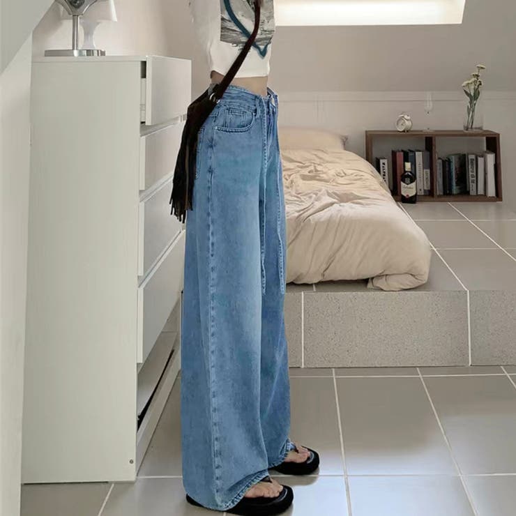 ウォッシュドデニムパンツ レディース韓国 | SUNSHINE CLOSET | 詳細画像7 