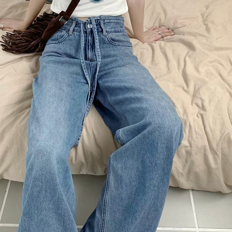 ウォッシュドデニムパンツ レディース韓国 | SUNSHINE CLOSET | 詳細画像9 