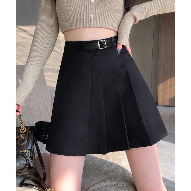 Aラインスカートインナーパンツ付き 美脚ショート丈スカートレディース 大人可愛い | SUNSHINE CLOSET | 詳細画像1 