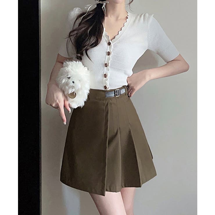 Aラインスカートインナーパンツ付き 美脚ショート丈スカートレディース 大人可愛い | SUNSHINE CLOSET | 詳細画像12 