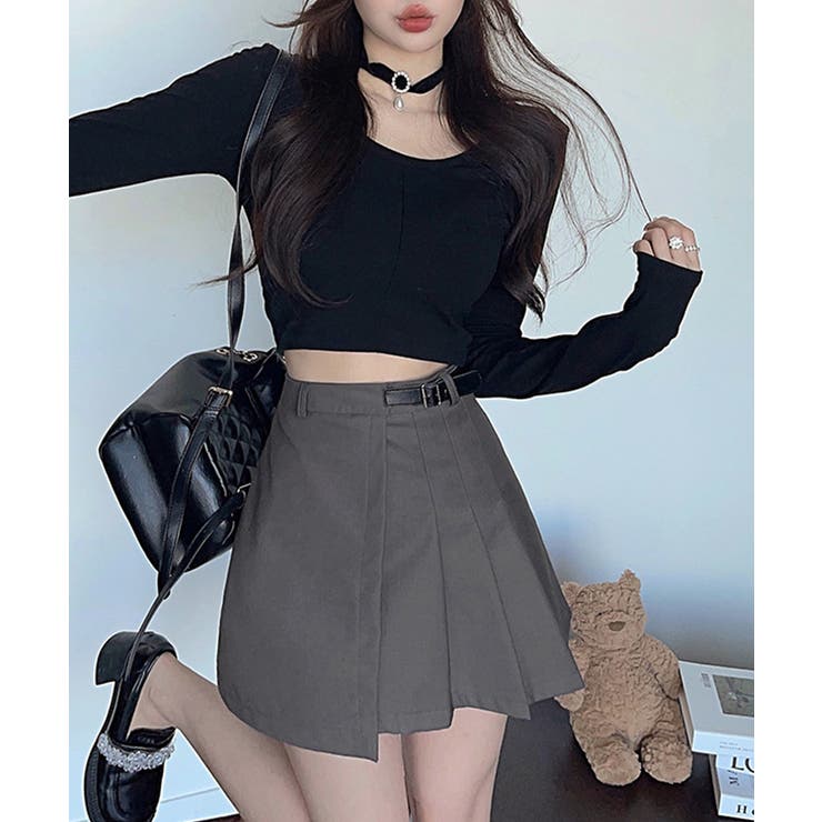 Aラインスカートインナーパンツ付き 美脚ショート丈スカートレディース 大人可愛い | SUNSHINE CLOSET | 詳細画像3 