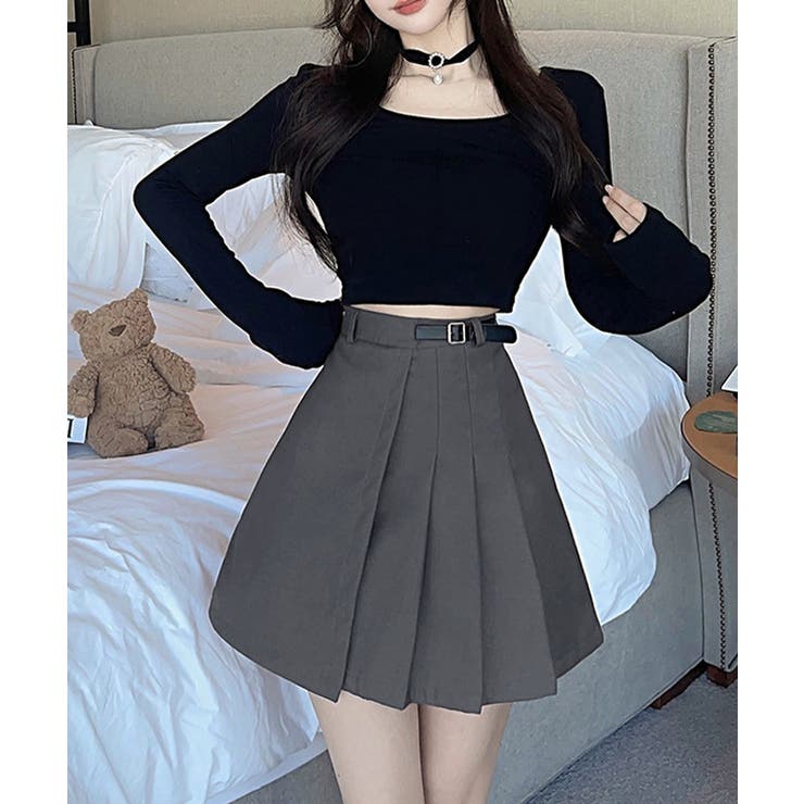 Aラインスカートインナーパンツ付き 美脚ショート丈スカートレディース 大人可愛い | SUNSHINE CLOSET | 詳細画像4 