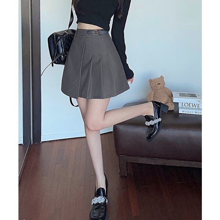 Aラインスカートインナーパンツ付き 美脚ショート丈スカートレディース 大人可愛い | SUNSHINE CLOSET | 詳細画像5 