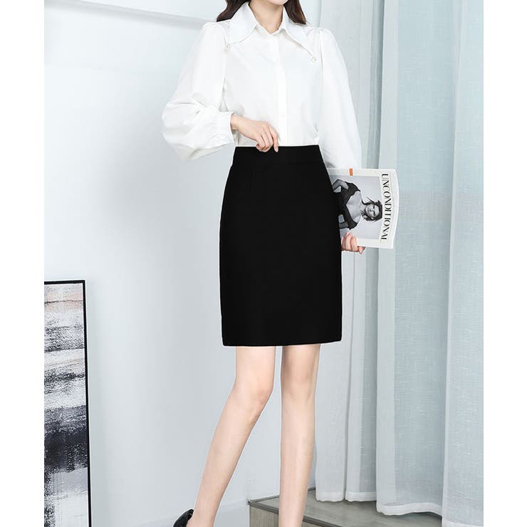 ハイウエスト ペンシルスカートレディース オフィススカートきれいめ | SUNSHINE CLOSET | 詳細画像5 