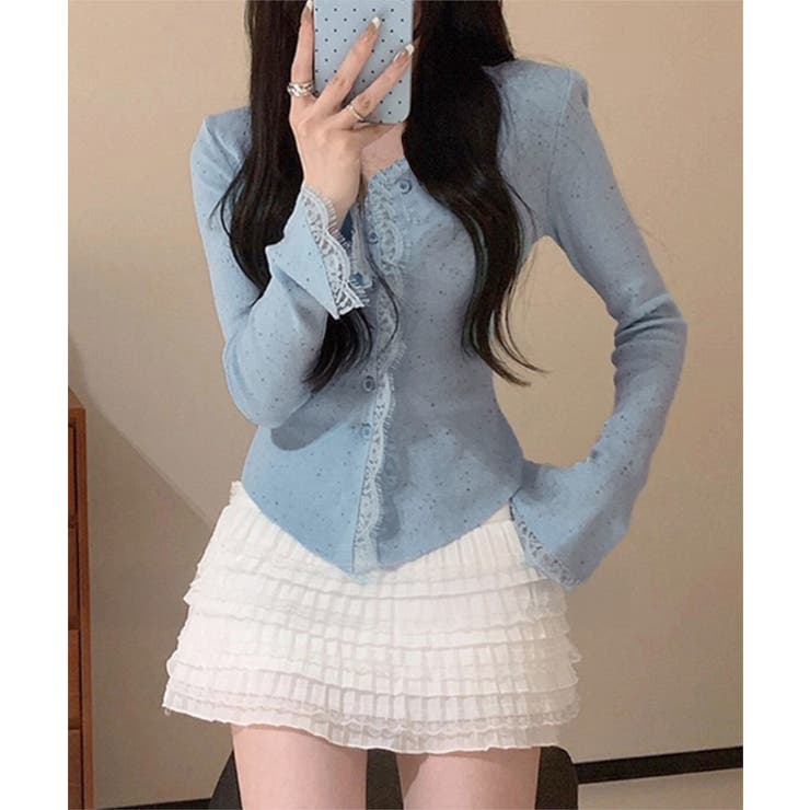 カラーネップヤーンニットカーディガン長袖 | SUNSHINE CLOSET | 詳細画像11 