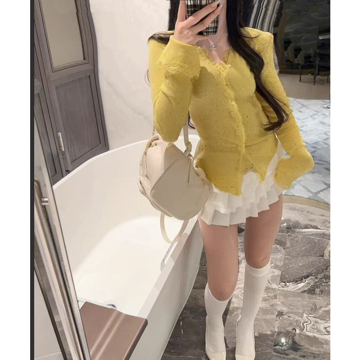 カラーネップヤーンニットカーディガン長袖 | SUNSHINE CLOSET | 詳細画像16 