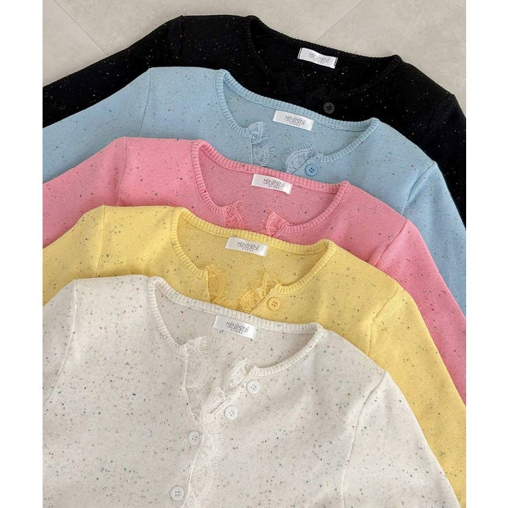 カラーネップヤーンニットカーディガン長袖 | SUNSHINE CLOSET | 詳細画像18 