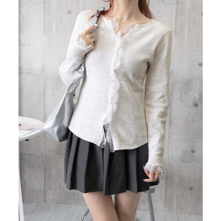 カラーネップヤーンニットカーディガン長袖 | SUNSHINE CLOSET | 詳細画像20 