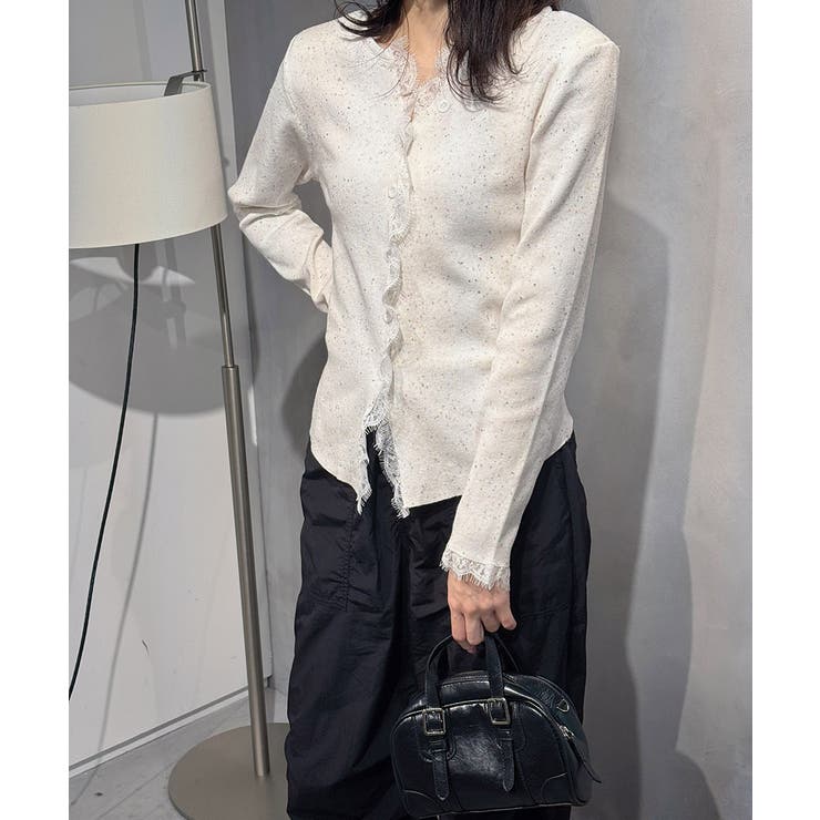 カラーネップヤーンニットカーディガン長袖 | SUNSHINE CLOSET | 詳細画像7 