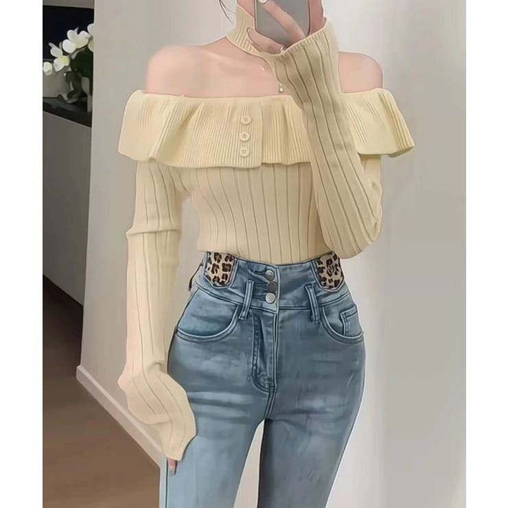 チョーカーネックニットトップスオフショル | SUNSHINE CLOSET | 詳細画像12 