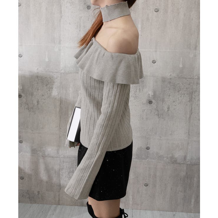 チョーカーネックニットトップスオフショル | SUNSHINE CLOSET | 詳細画像17 