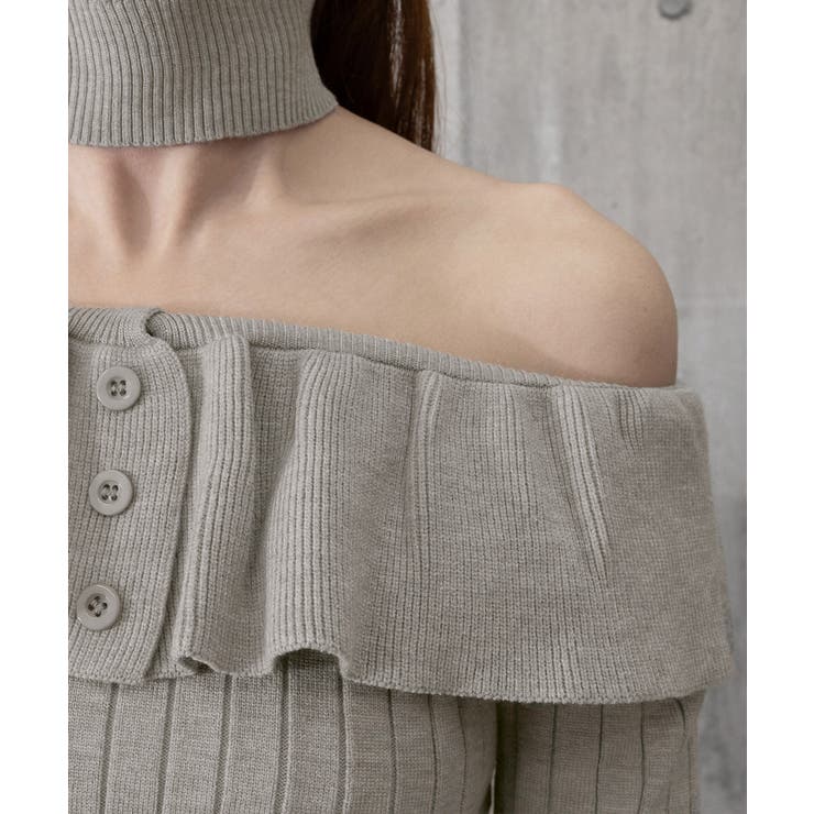 チョーカーネックニットトップスオフショル | SUNSHINE CLOSET | 詳細画像19 