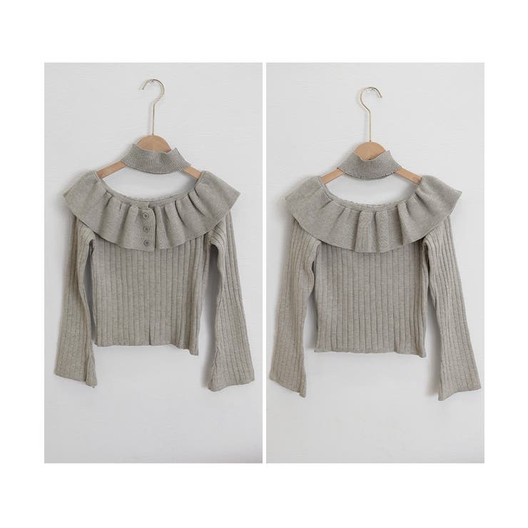 チョーカーネックニットトップスオフショル | SUNSHINE CLOSET | 詳細画像21 