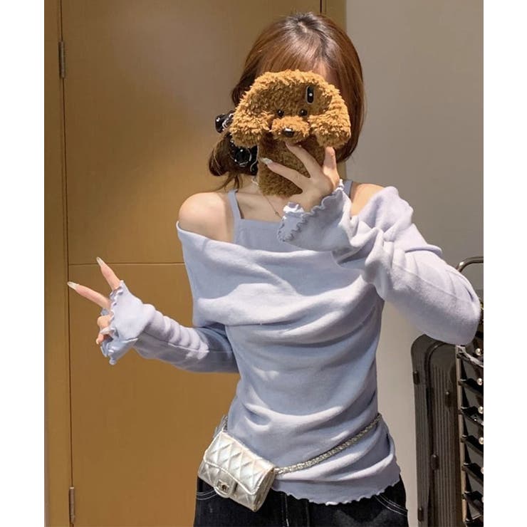 フェミニンオフショルダートップス春秋 レディース ドレープネックカットソーメロウ… | SUNSHINE CLOSET | 詳細画像18 