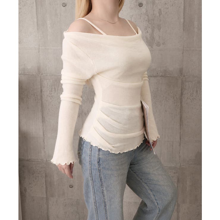 フェミニンオフショルダートップス春秋 レディース ドレープネックカットソーメロウ… | SUNSHINE CLOSET | 詳細画像21 