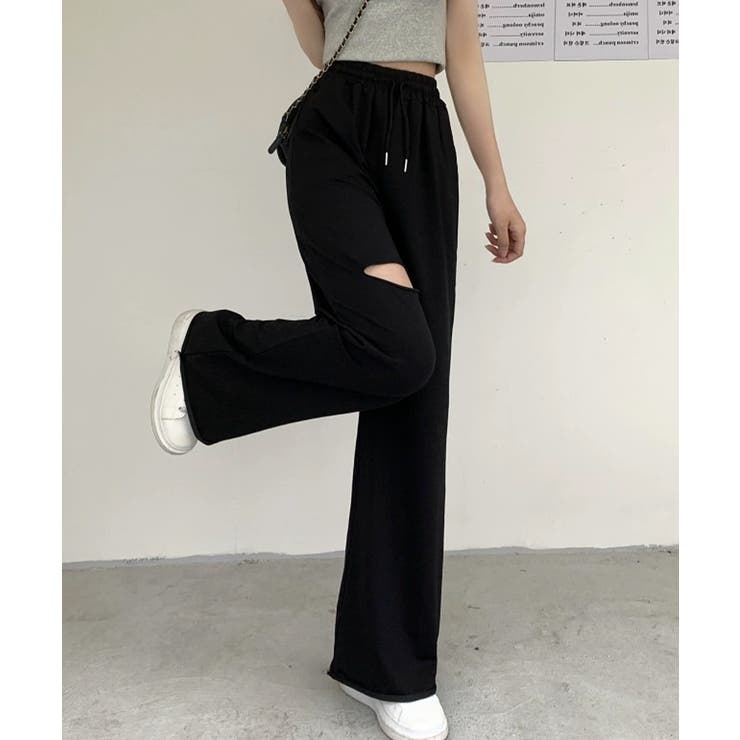 ダメージ スウェットパンツ レディース[品番：AGCW0002155
