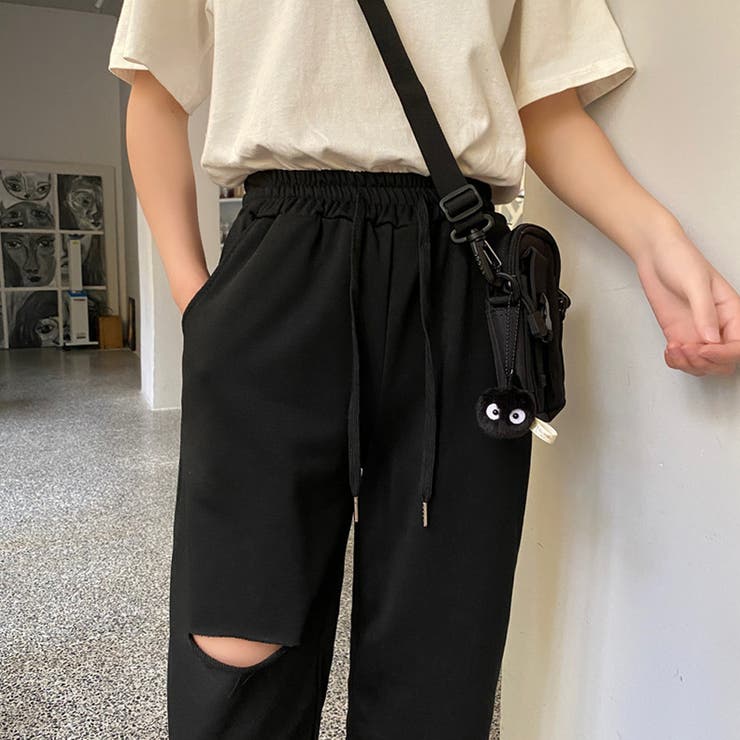 ダメージ スウェットパンツ レディース[品番：AGCW0002155