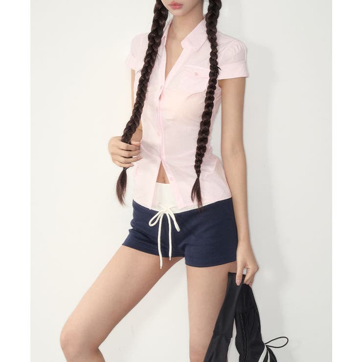 ウエストギャザー襟付きシャツレディース ウエストマークトップスきれいめ 大人可愛… | SUNSHINE CLOSET | 詳細画像20 