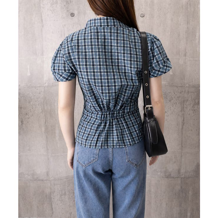ウエストギャザー襟付きシャツレディース ウエストマークトップスきれいめ 大人可愛… | SUNSHINE CLOSET | 詳細画像29 