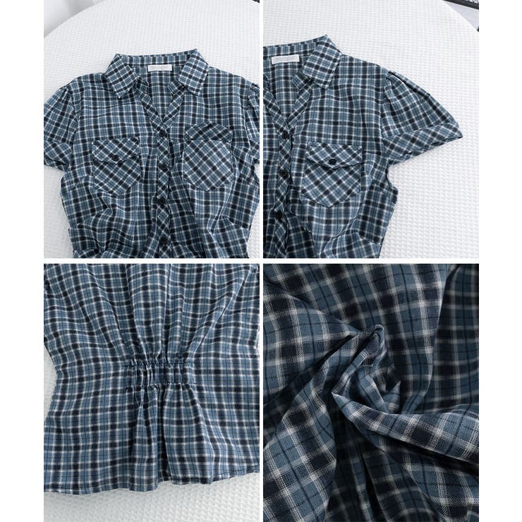 ウエストギャザー襟付きシャツレディース ウエストマークトップスきれいめ 大人可愛… | SUNSHINE CLOSET | 詳細画像32 