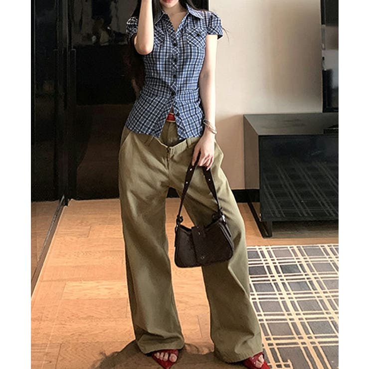 ウエストギャザー襟付きシャツレディース ウエストマークトップスきれいめ 大人可愛… | SUNSHINE CLOSET | 詳細画像6 