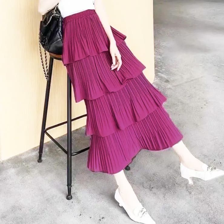 ティアードスカート プリーツ 韓国 春夏 | SUNSHINE CLOSET | 詳細画像12 