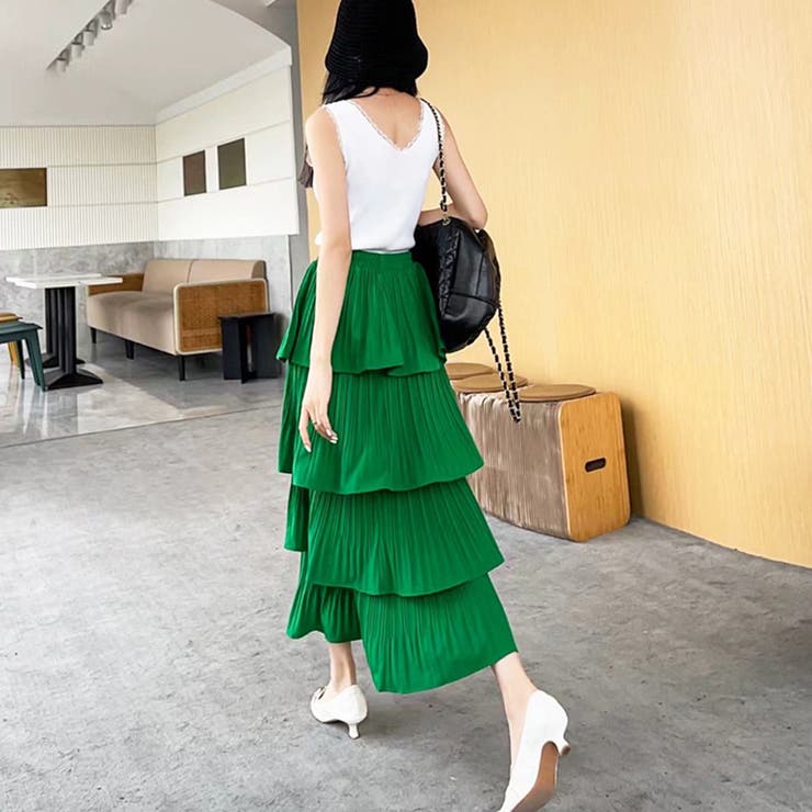 ティアードスカート プリーツ 韓国 春夏 | SUNSHINE CLOSET | 詳細画像14 