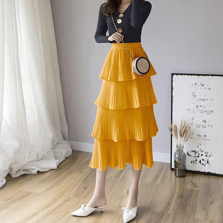 ティアードスカート プリーツ 韓国 春夏 | SUNSHINE CLOSET | 詳細画像15 