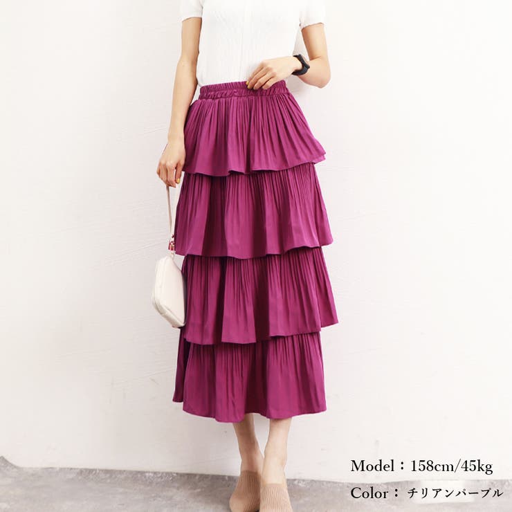 ティアードスカート プリーツ 韓国 春夏 | SUNSHINE CLOSET | 詳細画像16 