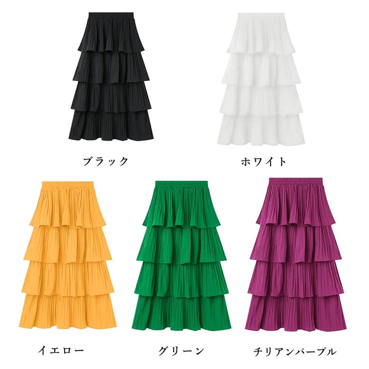 ティアードスカート プリーツ 韓国 春夏 | SUNSHINE CLOSET | 詳細画像2 