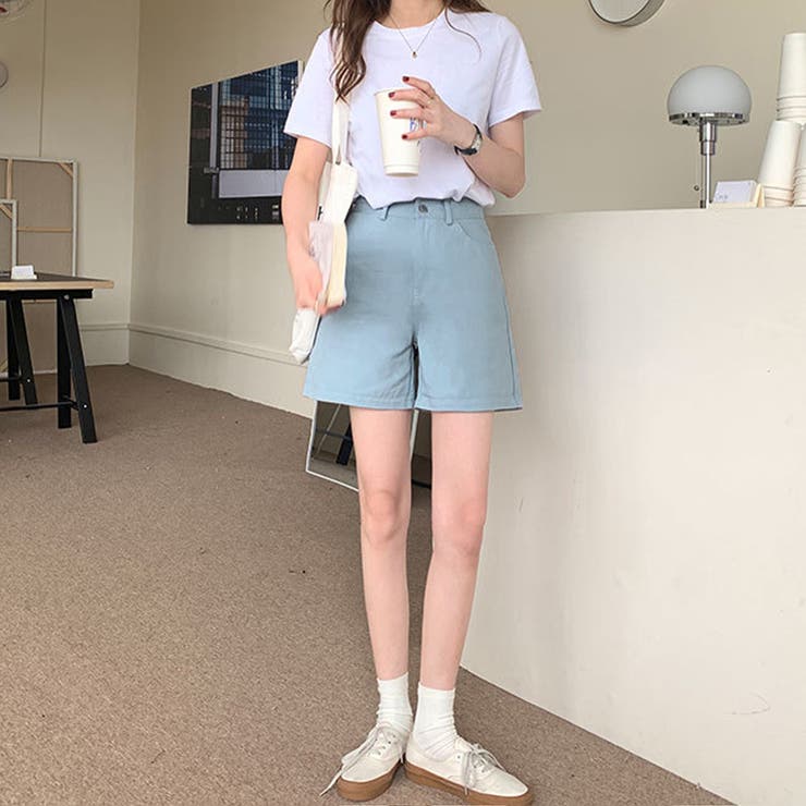 ハイウエスト カラーショートパンツ 韓国 | SUNSHINE CLOSET | 詳細画像15 