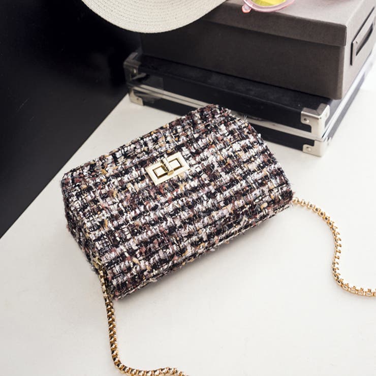 チェーンショルダーバッグ ツイード風上品 | SUNSHINE CLOSET | 詳細画像15 