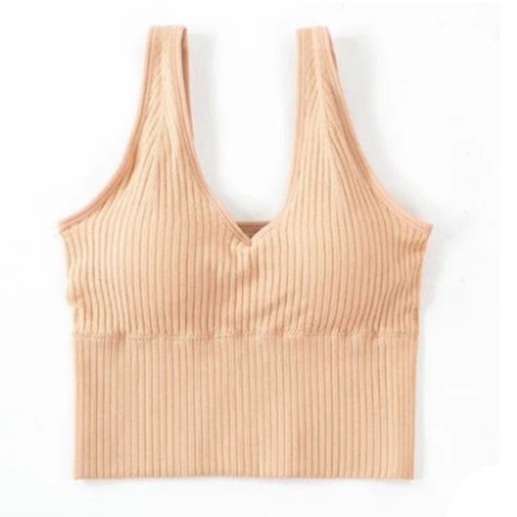 肌色 | タンクトップ Vネックリブニット シンプル | SUNSHINE CLOSET