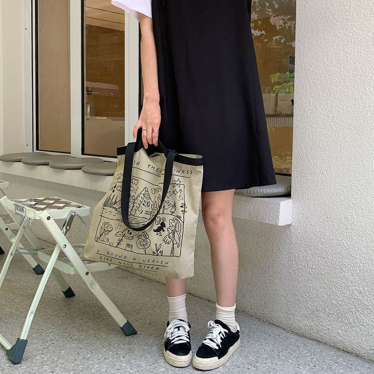 ロゴキャンバス トートバッグ レディース[品番：AGCW0003642
