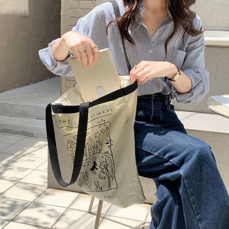 ロゴキャンバス トートバッグ レディース[品番：AGCW0003642