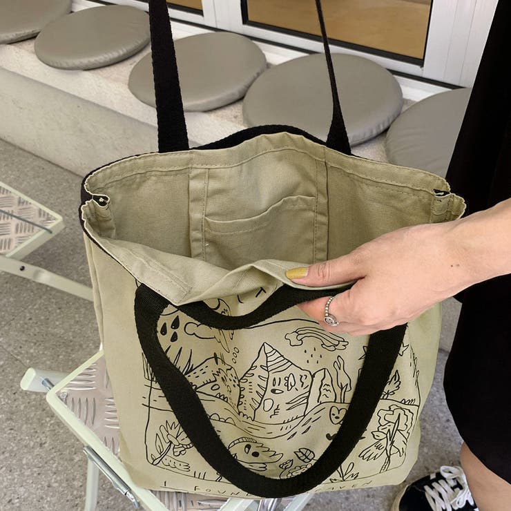ロゴキャンバス トートバッグ レディース[品番：AGCW0003642