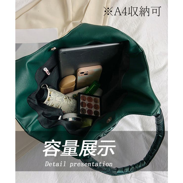 中綿入りナイロントートバッグ大容量鞄軽量[品番：AGCW0006097