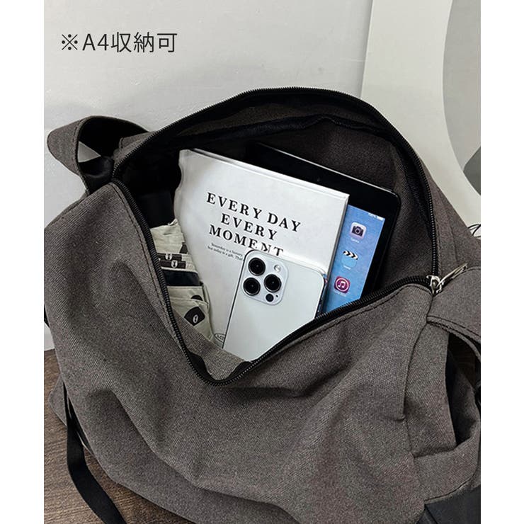 ビッグキャンバスショルダーバッグ 大容量 | SUNSHINE CLOSET | 詳細画像13 