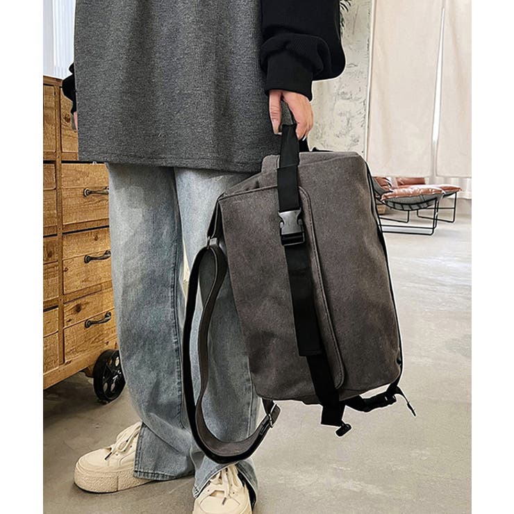 ビッグキャンバスショルダーバッグ 大容量 | SUNSHINE CLOSET | 詳細画像6 