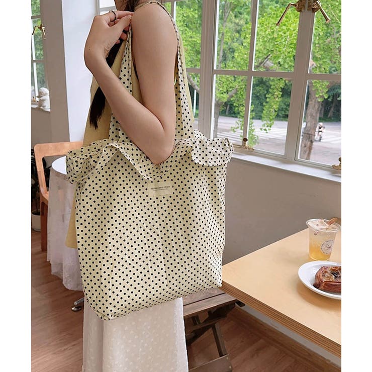 フリルトートバッグa4 トートバッグ大きめ お洒落 | SUNSHINE CLOSET | 詳細画像1 