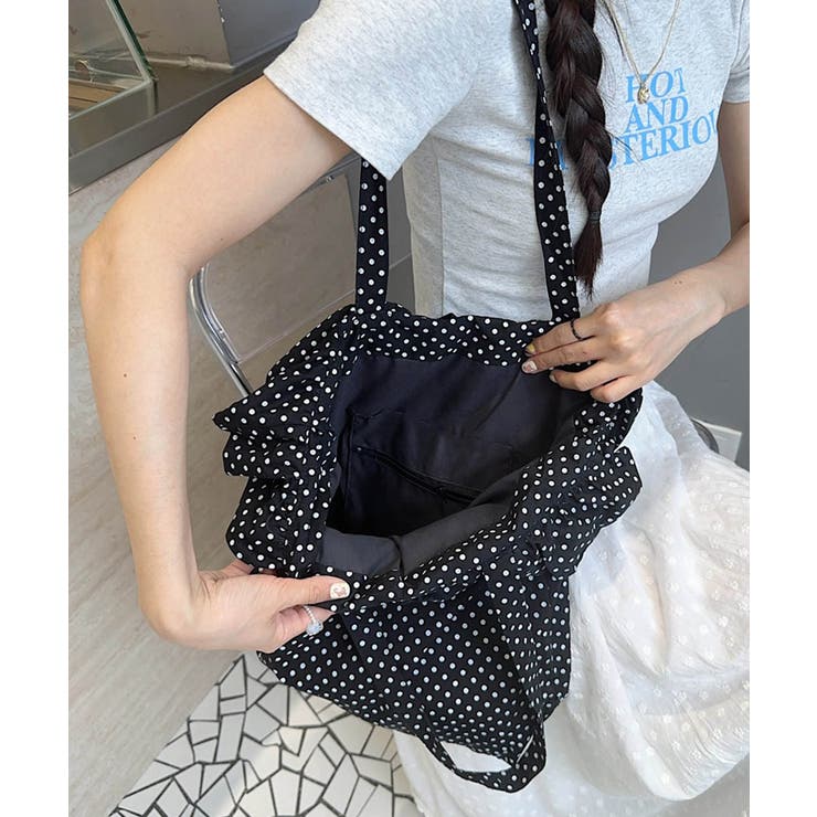 フリルトートバッグa4 トートバッグ大きめ お洒落 | SUNSHINE CLOSET | 詳細画像3 