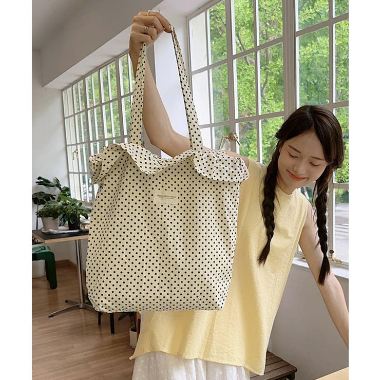 フリルトートバッグa4 トートバッグ大きめ お洒落 | SUNSHINE CLOSET | 詳細画像6 