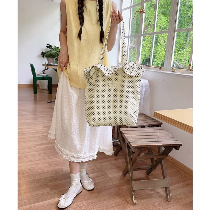 フリルトートバッグa4 トートバッグ大きめ お洒落 | SUNSHINE CLOSET | 詳細画像9 