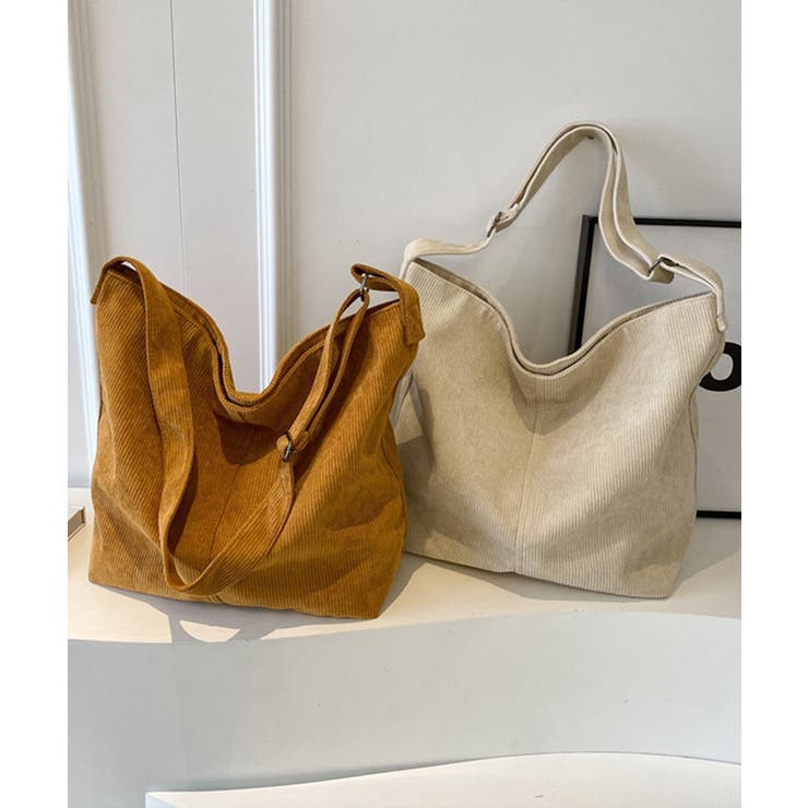 コーデュロイショルダーバッグ大きめ韓国風 | SUNSHINE CLOSET | 詳細画像17 