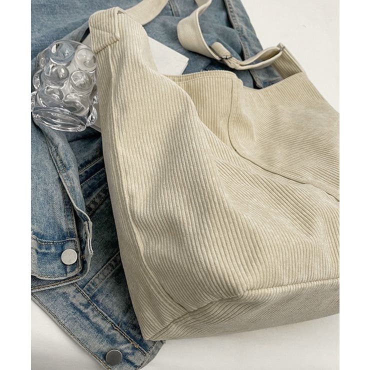 コーデュロイショルダーバッグ大きめ韓国風 | SUNSHINE CLOSET | 詳細画像22 