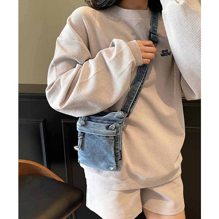 ミニバッグレディース デニムバッグウォッシュ加工 ショルダーバッグヴィンテージ風 | SUNSHINE CLOSET | 詳細画像13 
