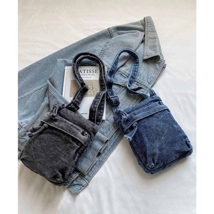 ミニバッグレディース デニムバッグウォッシュ加工 ショルダーバッグヴィンテージ風 | SUNSHINE CLOSET | 詳細画像15 