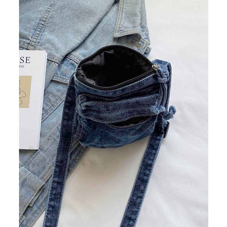 ミニバッグレディース デニムバッグウォッシュ加工 ショルダーバッグヴィンテージ風 | SUNSHINE CLOSET | 詳細画像18 