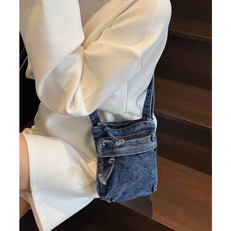 ミニバッグレディース デニムバッグウォッシュ加工 ショルダーバッグヴィンテージ風 | SUNSHINE CLOSET | 詳細画像2 